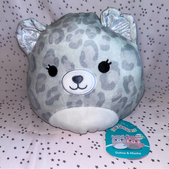 Dohna 🔄 Mischa 🐆 🐼  Pink Panda & Snow Leopard FlipAMallows ☆》NWT《☆ - Picture 5 of 9
